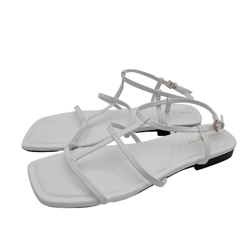 Marc Fisher Marris Open Square Toe Strappy Flat Sandals Women's Size US9 EU39.5